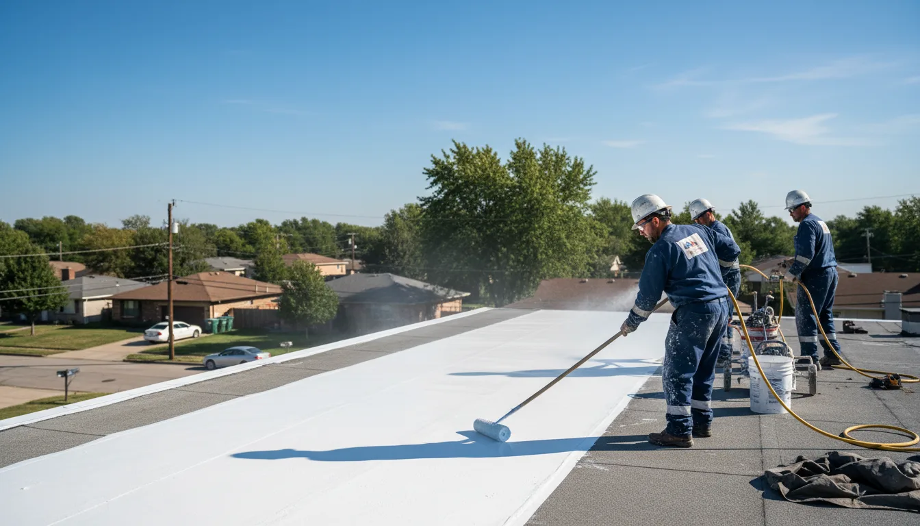 Commercial roof coating in Aldrich, MO near me